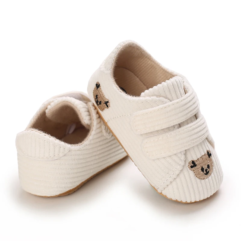 Spring and Autumn New Cute Cartoon Bear Cloth Shoes for Newborns Comfortable Soft soled Pre step Sneakers
