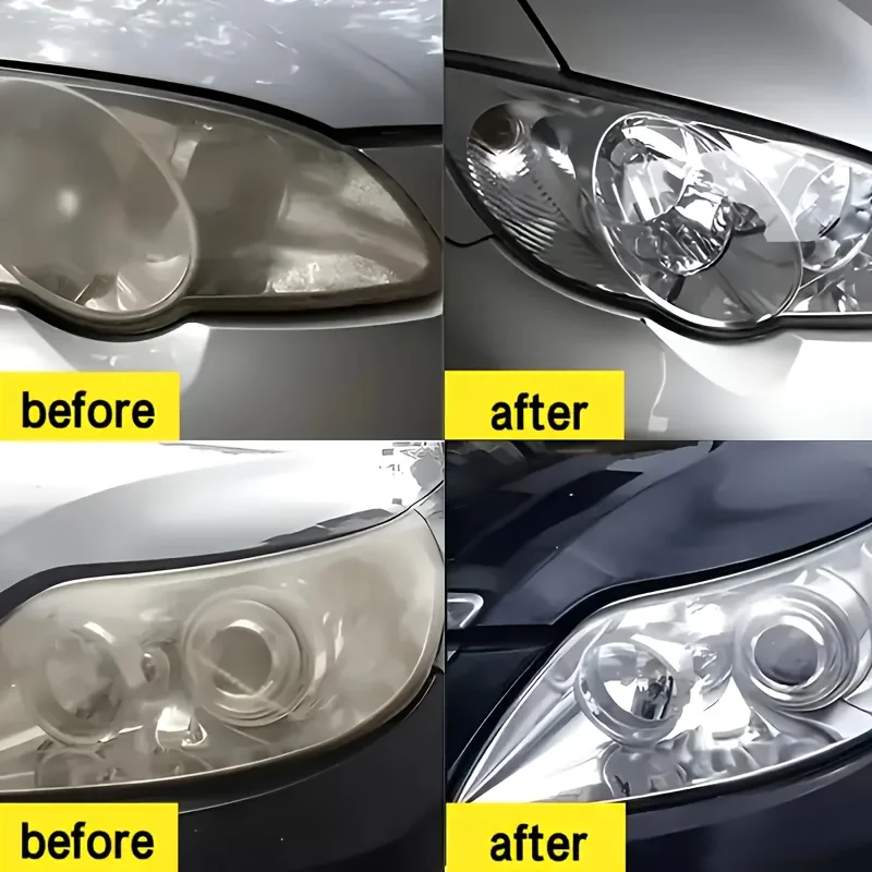 Farienne Headlight Repair Spray Car Lens Polish For Yellow Foggy Oxidized Lamps Scratch Care Clear Night Visibility