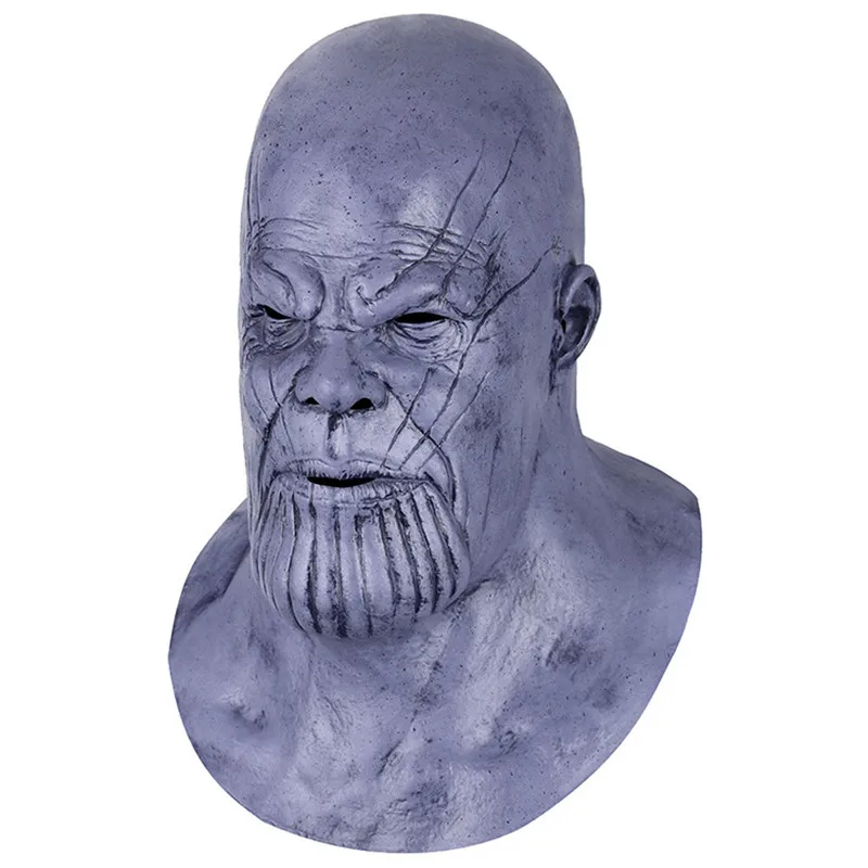 Maska Thanos przebranie na Halloween lateksowa nowość kostium guma na całą głowę maski