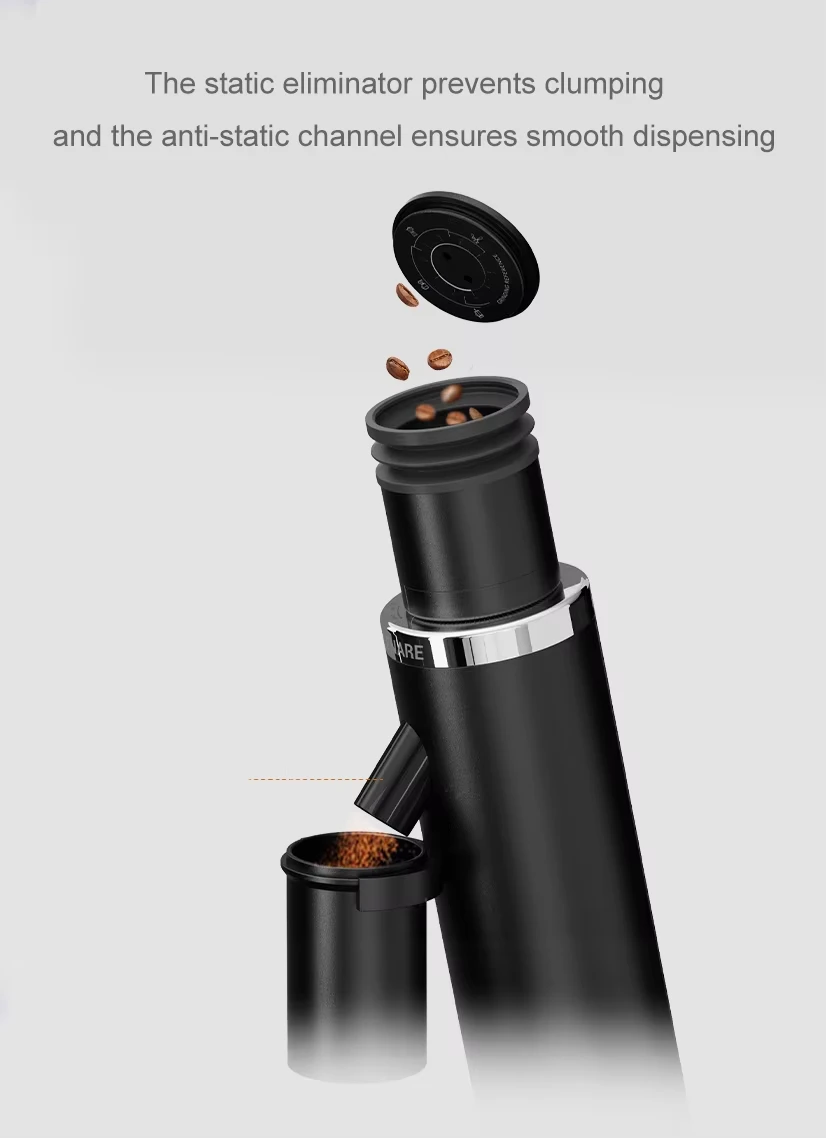 مطحنة حبوب القهوة الكهربائية من HomeWise، 63 لدغ مخروطي، جرعة واحدة، مطحنة إسبريسو مع صانع طحن القهوة