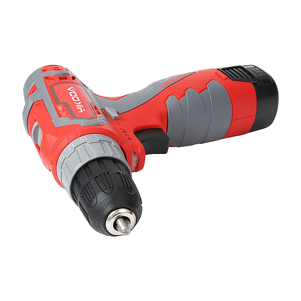 YIKODA 12V/16.8V/21V Electric Drill Rechargeable Lithium Battery Two Speed Cordless Screwdrivers Parafusadeira Power Tools