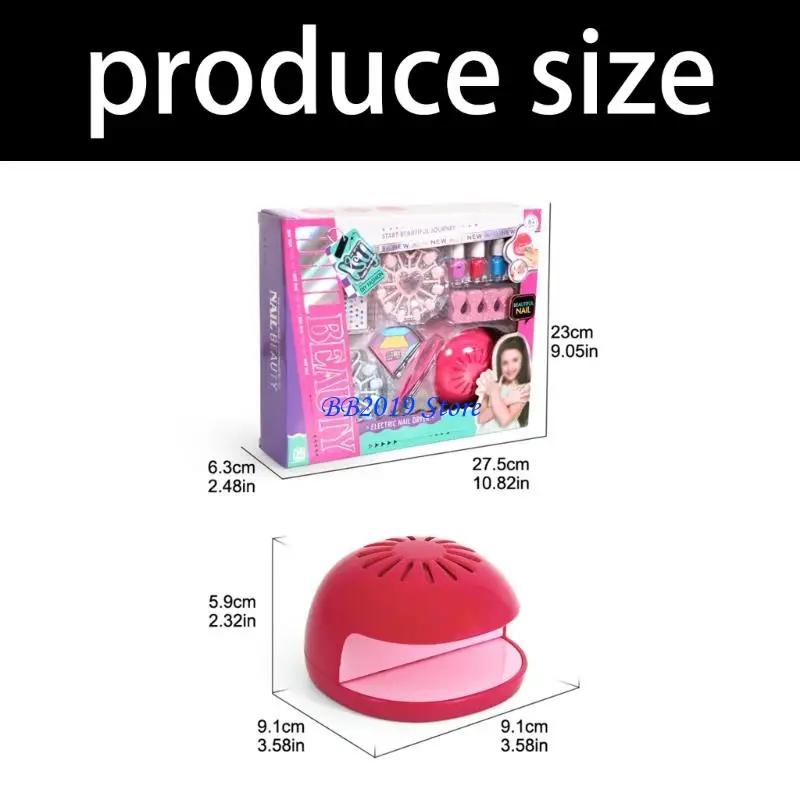 Q0KB Girls DIY Nails Art Set Includes Stickers And File For Creative Beauty Play