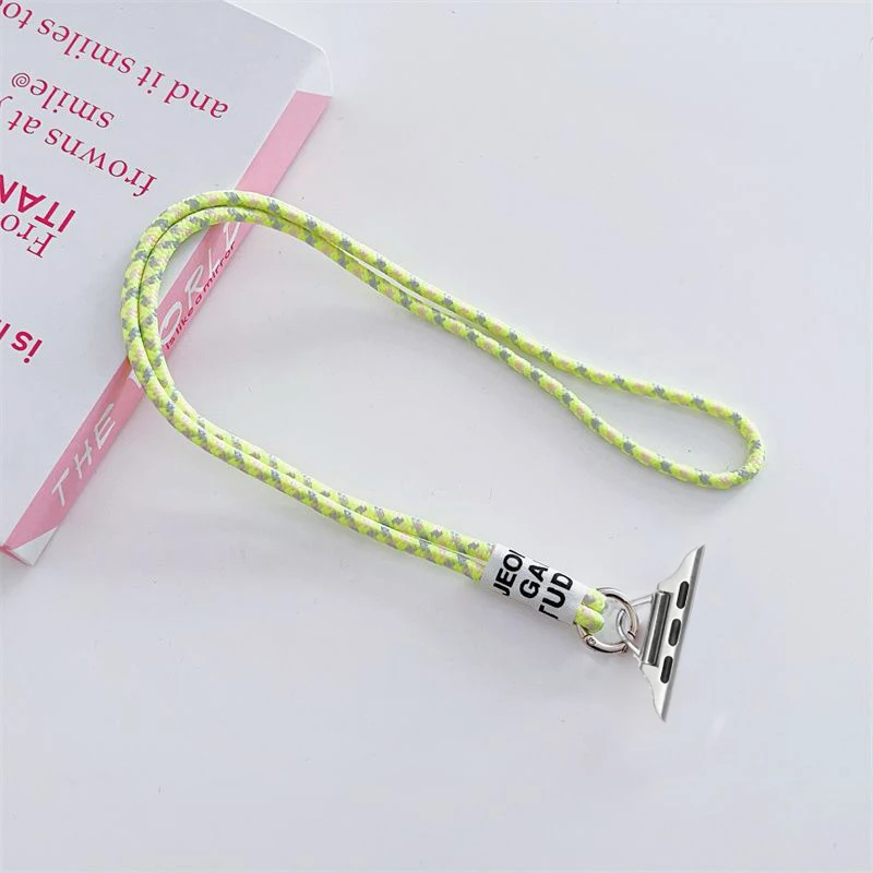 S10 Neck Necklace Colored Nylon Bracelet Suitable for Apple Watch Band38/40/41/42/44/45/46/49MMSports Watch Accessories IwatchS9