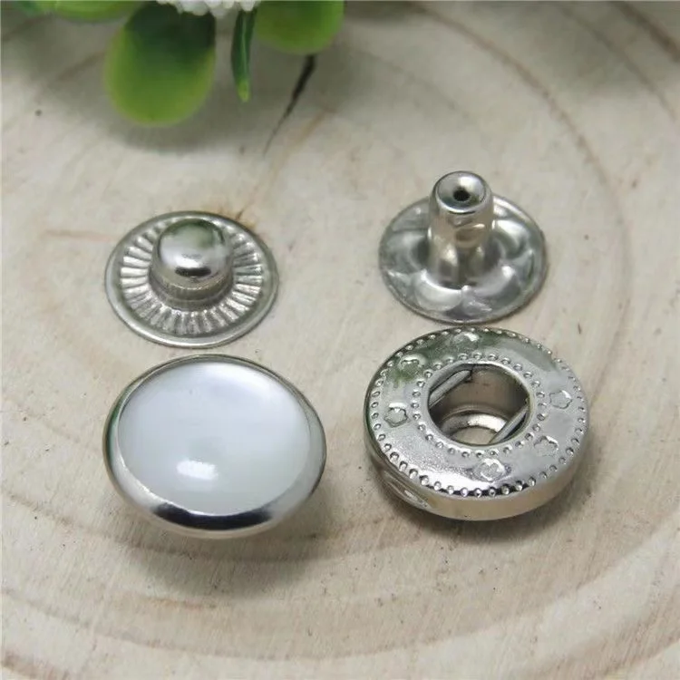 New Promotion Beads Eco-friendly Sewing Accessories 100sets 10mm 12mm Pearl Snap Fasteners/popper Press Stud Sewing Button