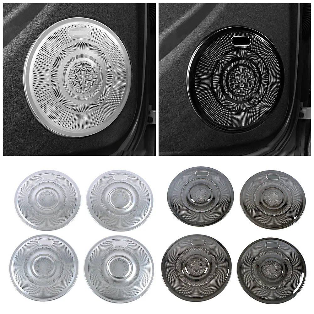 For GWM Tank 300 2022 2023 Car Inner Door Audio Sound Speaker Cover Panel Stainless Steel Cap Interior Accessories Anti Dirty