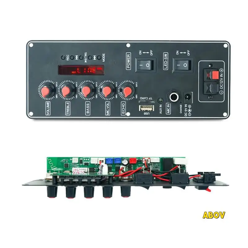 لوحة فك تشفير MP3 مع مقبض تعديل ثلاثي وباس يدعم MP3/WMA/WAV/Flac/Ape وحدة استقبال الصوت سهلة التشغيل #4