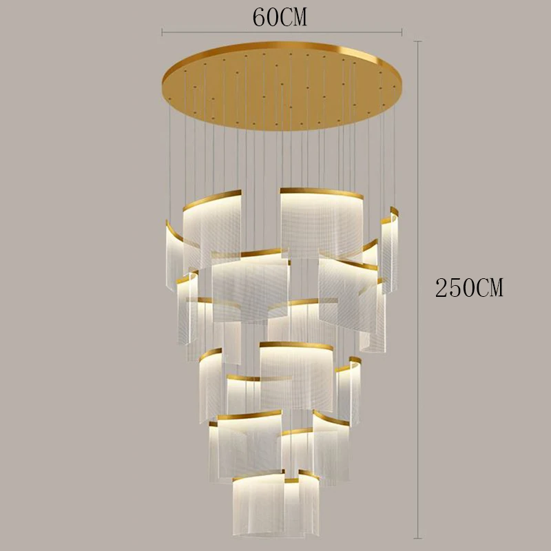 Moderne gouden trapleuninglamp Moderne eenvoudige woonkamerlamp led huisdecoratie binnenverlichting