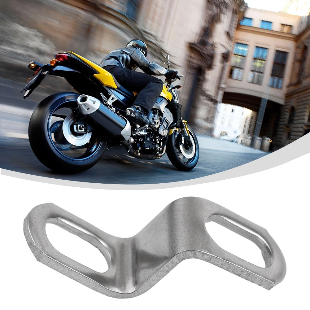 Motorcycle Exhaust Bracket Muffler Pipe Z-shaped Universal Mounting Clamps Holder For Modified Motorcycles