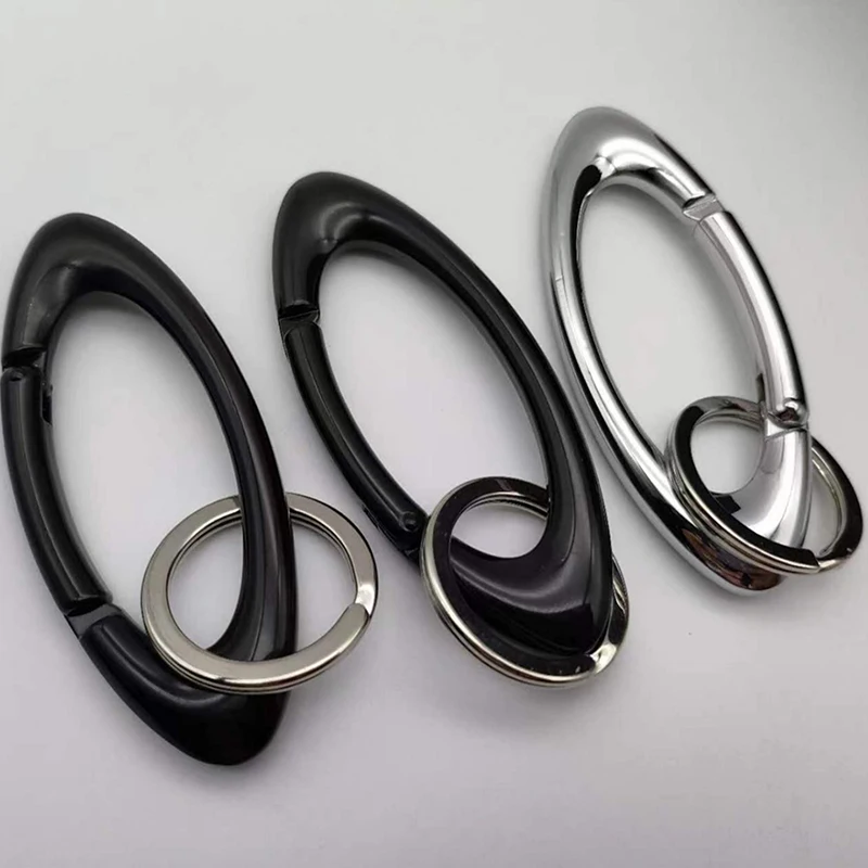 Men Alloy Carabiner Blackout Mountaineering Keychain Oval Multifunctional Belt Buckle Accessories Key Ring Unisex