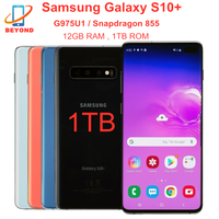 Samsung Galaxy S10+ S10 Plus G975U G975U1 1TB ROM 12GB RAM Octa Core 6.4' Snapdragon 855 NFC LTE Original Unlocked Cell Phone