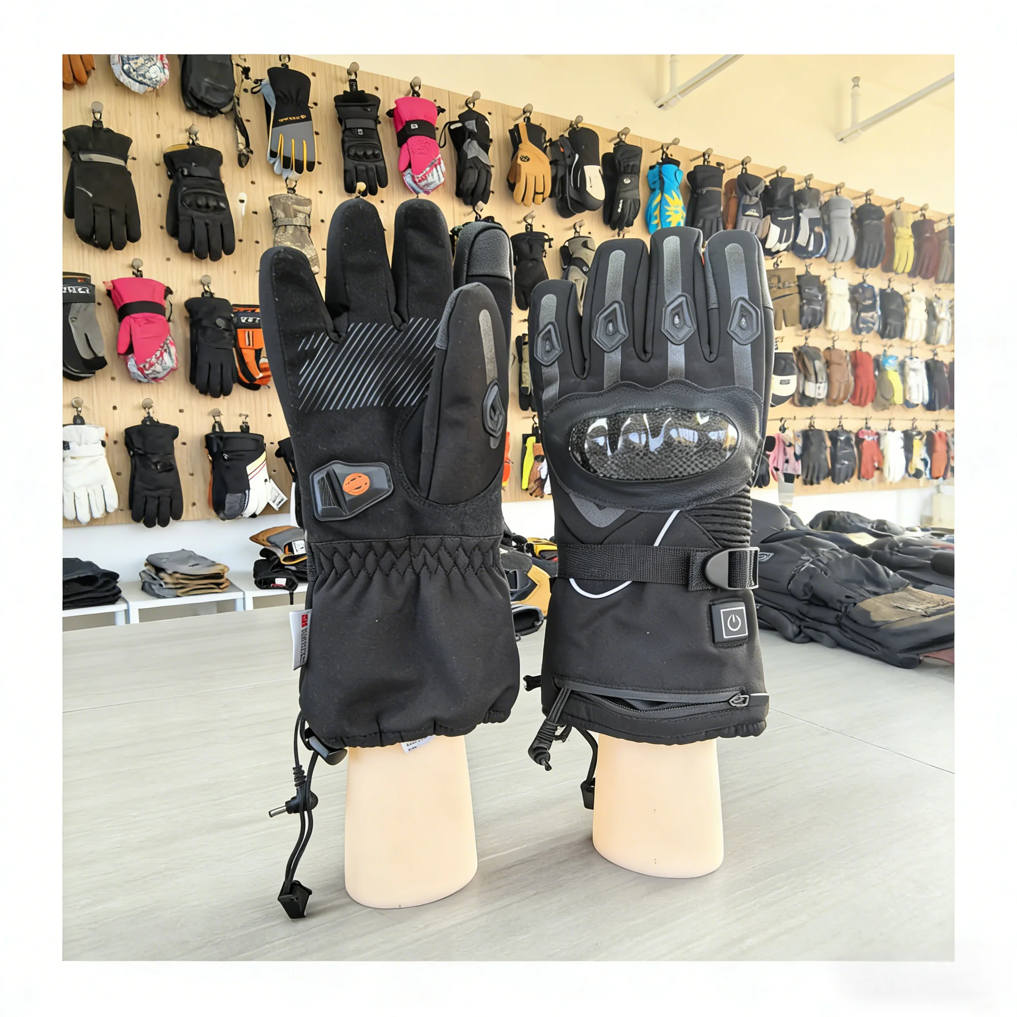 Ski Glove Waterproof - ถุงมือสกีฤดูหนาวแบบเต็มนิ้ว พรีเมียม บุอุ่น หนัง PU ป้องกัน