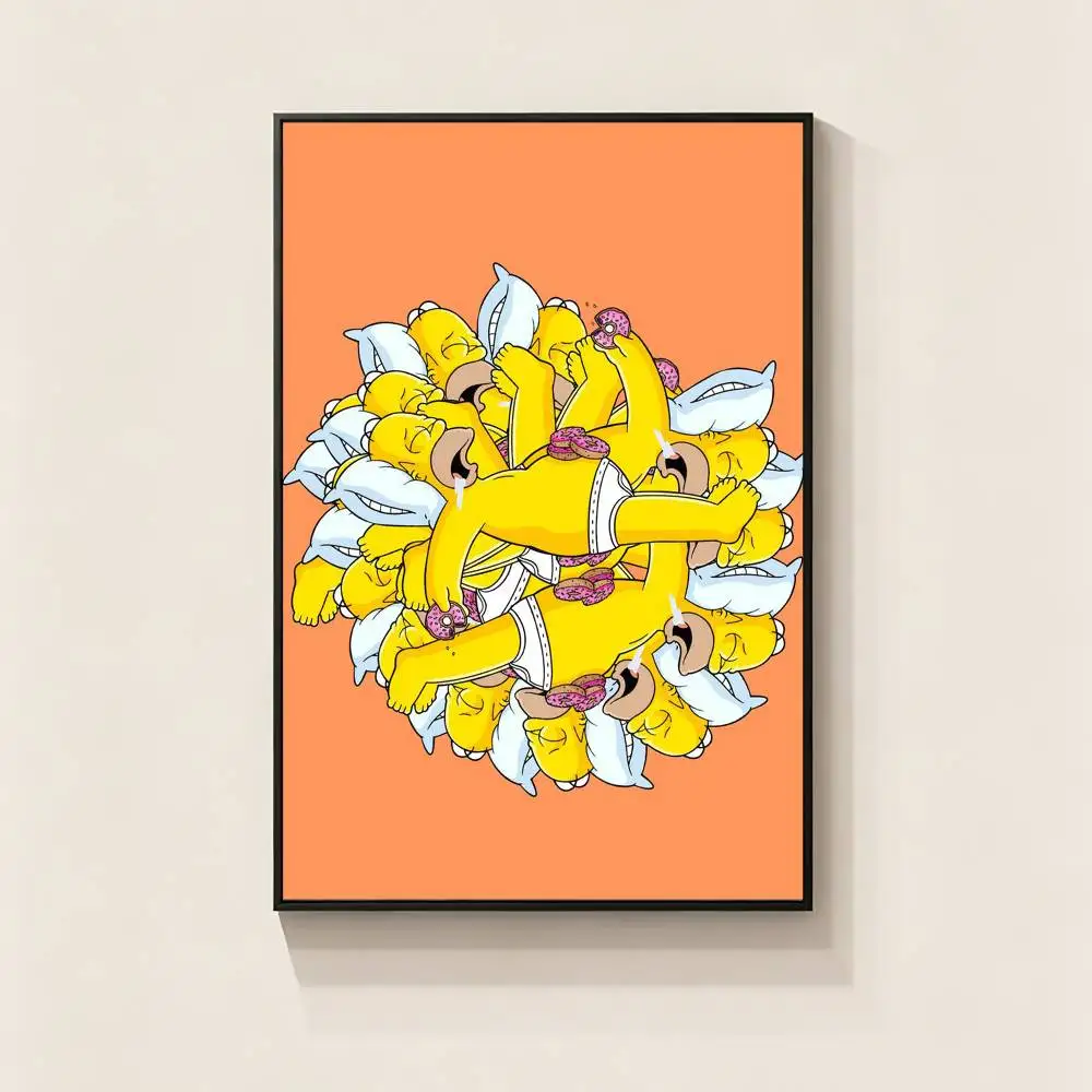 Happy S-SimpsonS Brooches C-Cartoon Poster Perfect Space Sticker Self Adhesive for Office Home Theater Wall Art Decor Fancy Gift