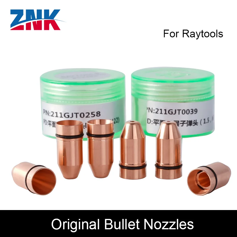 ZNK 10PCS Raytools Original Bullet-shaped Nozzles Single Double Fiber Cutting Nozzle for Raytools Head