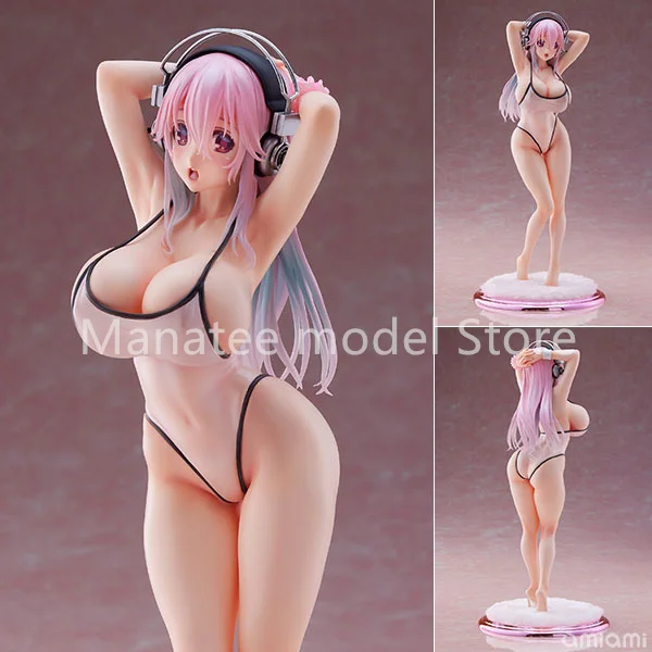 WAVE Original DreamTech Super Sonico [White Swimsuit style] 1/7 PVC Action Figure Anime Model Toys Collection Doll Gift