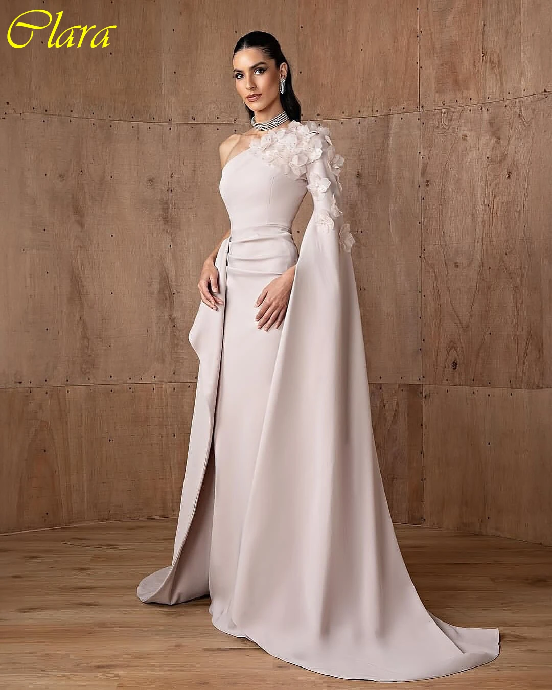 

Customized Straight One Shoulder Elegant Evening Dress Fashion Temperament Bespoke Occasion Gowns High Quality Party Dress