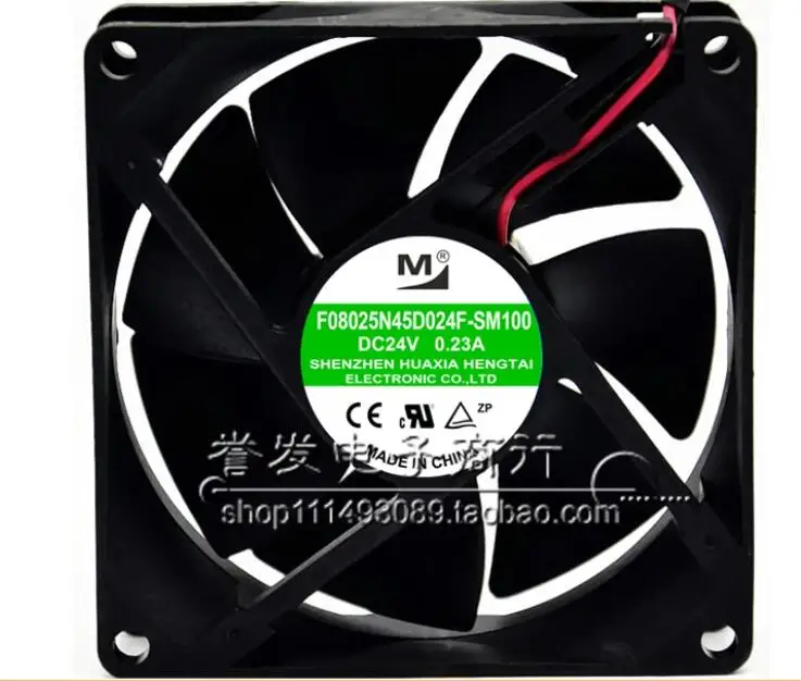 M F08025N45D024-SM100 DC 24V 0.23A 80x80x25mm 2-Wire Server Cooling Fan