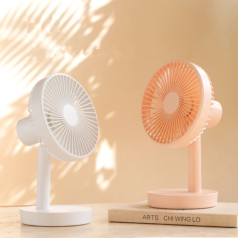 Ventilatore ricaricabile da tavolo piccoli elettrodomestici portatili per aria condizionata ventola di raffreddamento a rotazione automatica vento a 3 velocità silenzioso per l'home Office