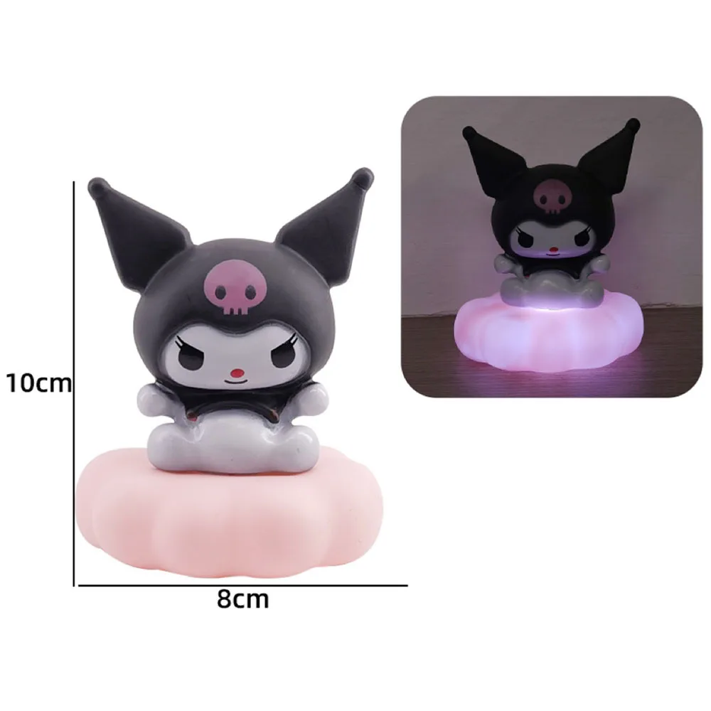 Sanrio Hello Kitty Kuromi Cinnamoroll Night Light Glowing Children Toy Bedside Lamp Anime Kawaii Cute Children Kid Present Gifts