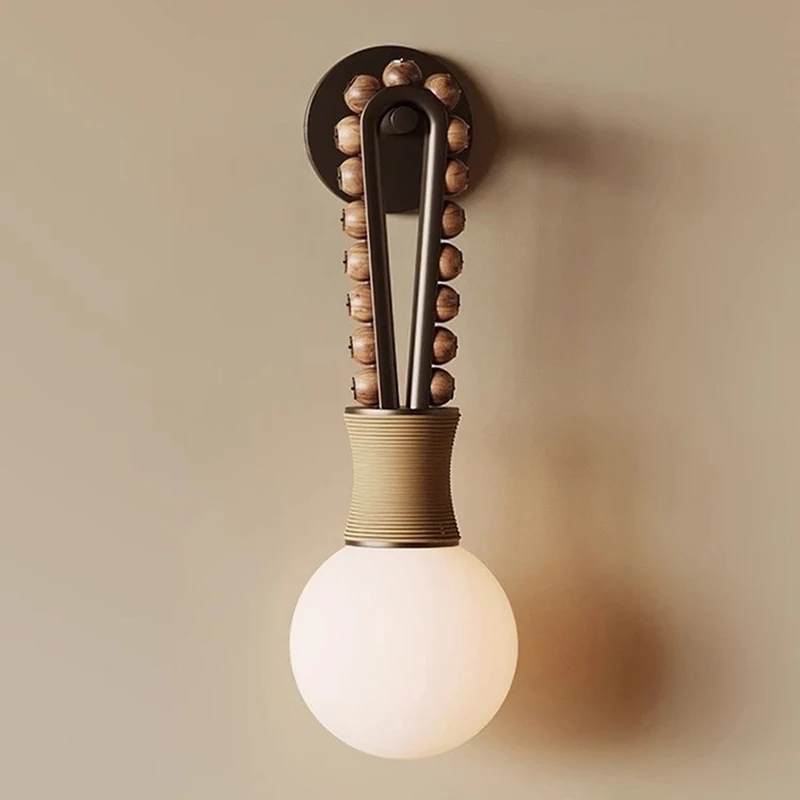 Vintage Wall Lamp Decoration Staircase Wall Light Wabi Sabi Style Bedroom Bedside Model Room New Lamp Indoor Lighting Fixtures