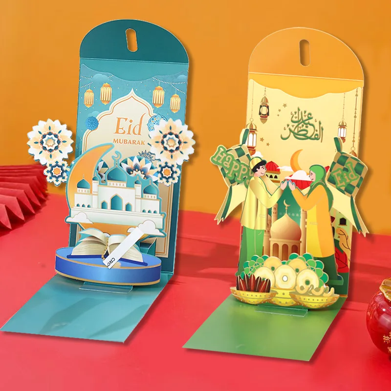 3d ramadan envelopes vermelhos ramadan bênção decoração 2025 verde sorte dinheiro envelopes festival festa presentes eid mubarak suprimentos