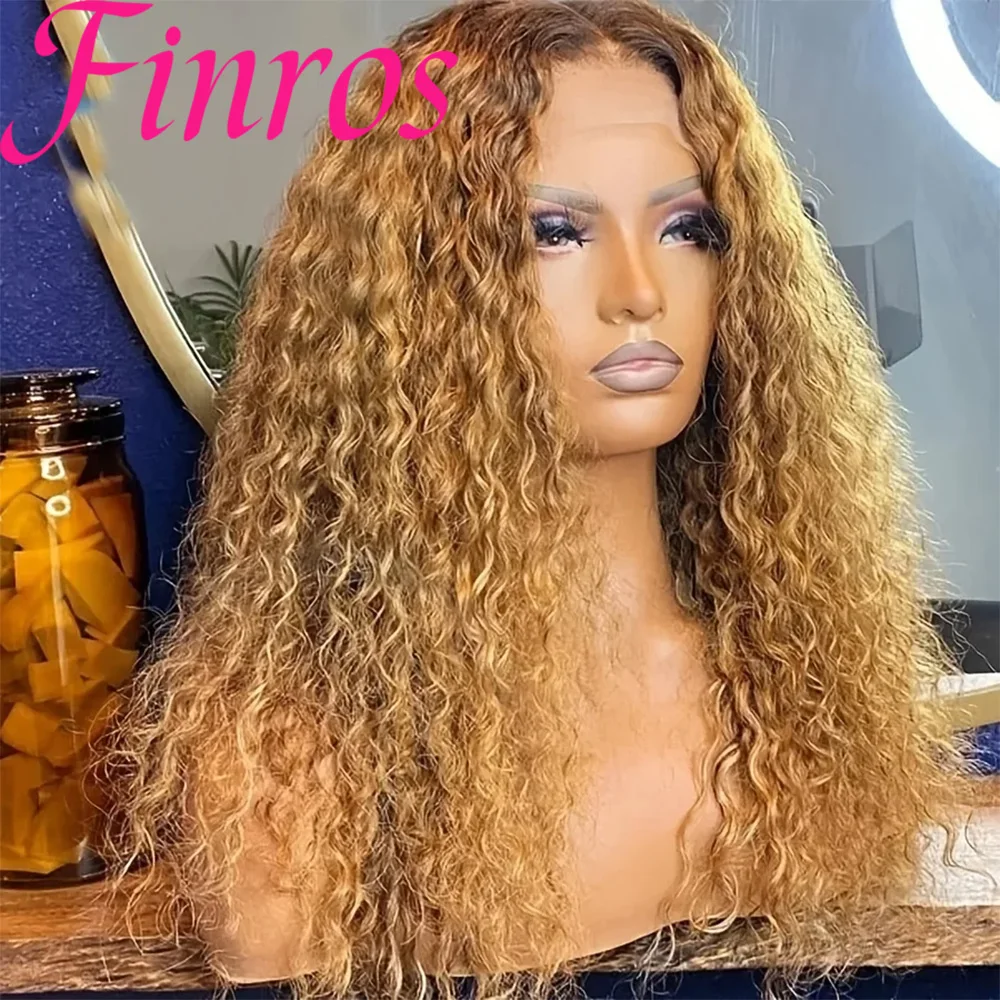 

30 36 Inch Curly Wigs Deep Wave HD Lace Front Wig Colored Brazilian Highlight Ombre 13x4 Lace Frontal Wig Human Hair For Women