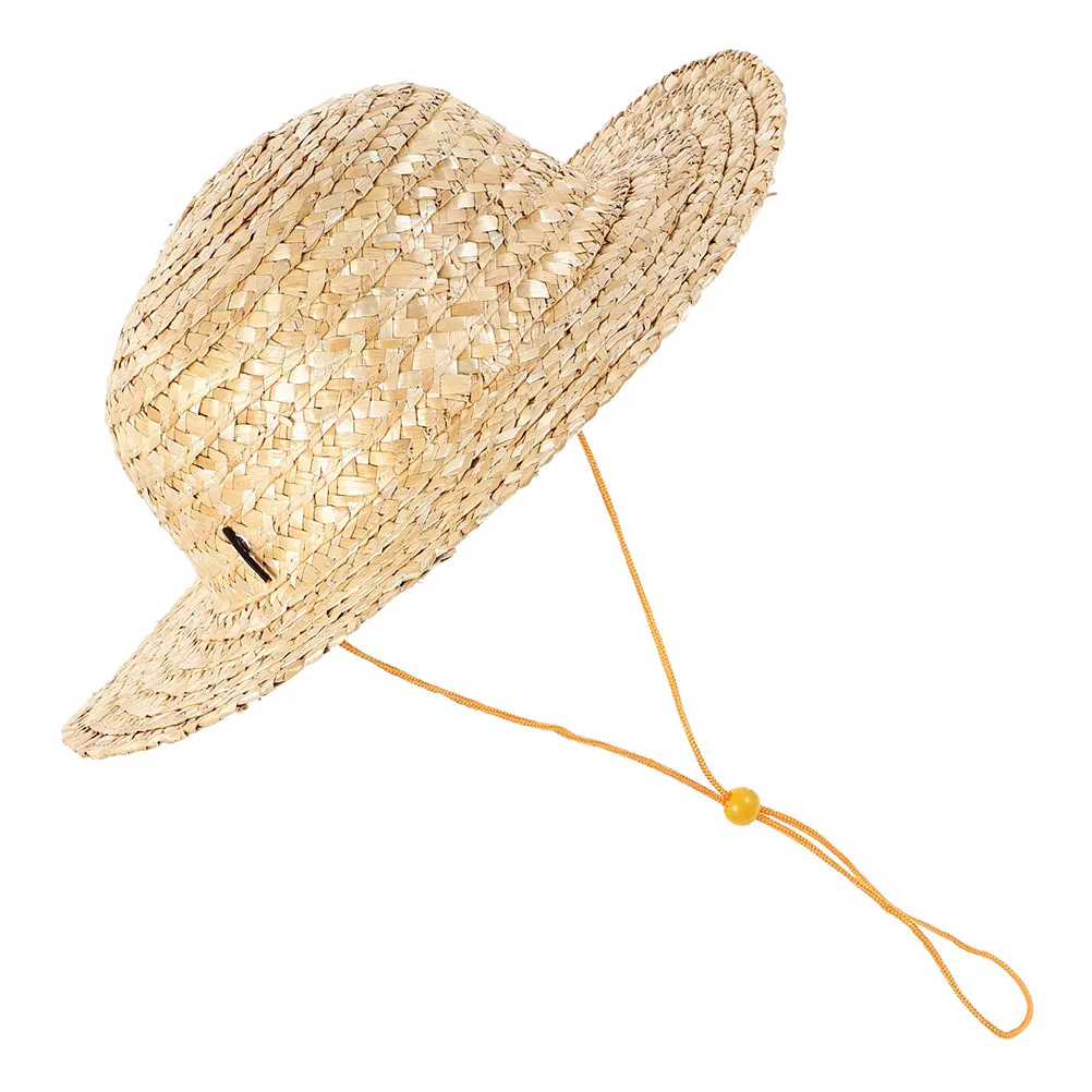 Straw Hat for Kids Sun Protection Breathable Woven Construction Lightweight Portable Adjustable Fit Beach Picnic Outdoor Summer