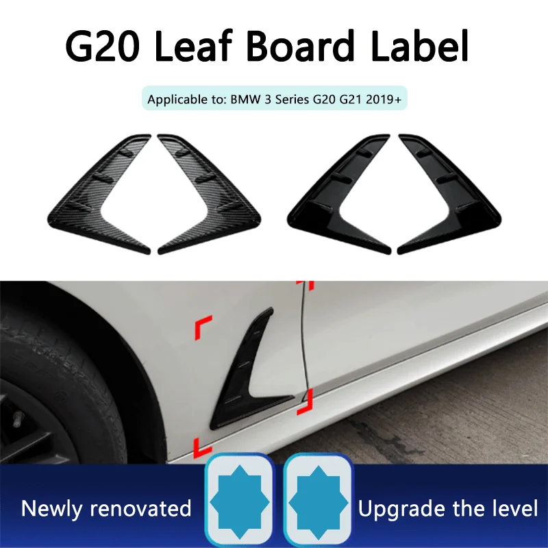 

Suitable for BMW 3 Series G20 G21 2019+ with marked air vents on the fender, car stickers, spoiler modification accessories