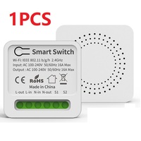 16A Tuya Smart WiFi Switch Support 2-Way DIY Switches Mini Smart Breaker Smart Life Control Support Alexa Google Alice