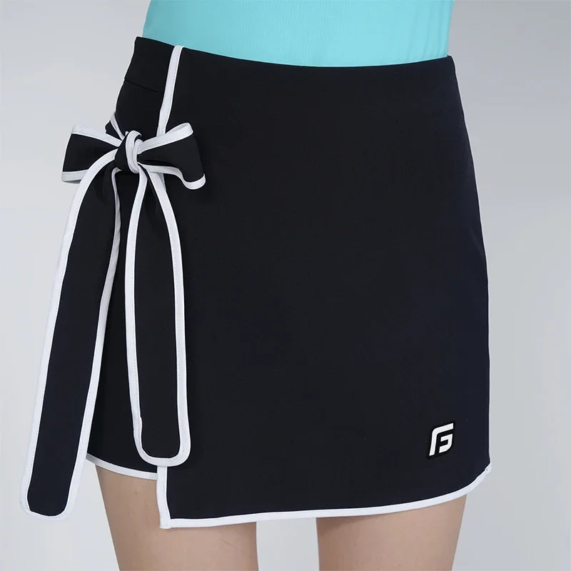 Golfistka letnia dama oddychająca golfowa kulotta z muszką damskie antyeksponujące spódnice golfowe koreańskie wąskie sportowe spodenki XS-XXL — zdjęcie 4