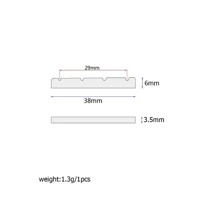X5QF Bass Guitar Nut for FD 4 String 38mm Bone