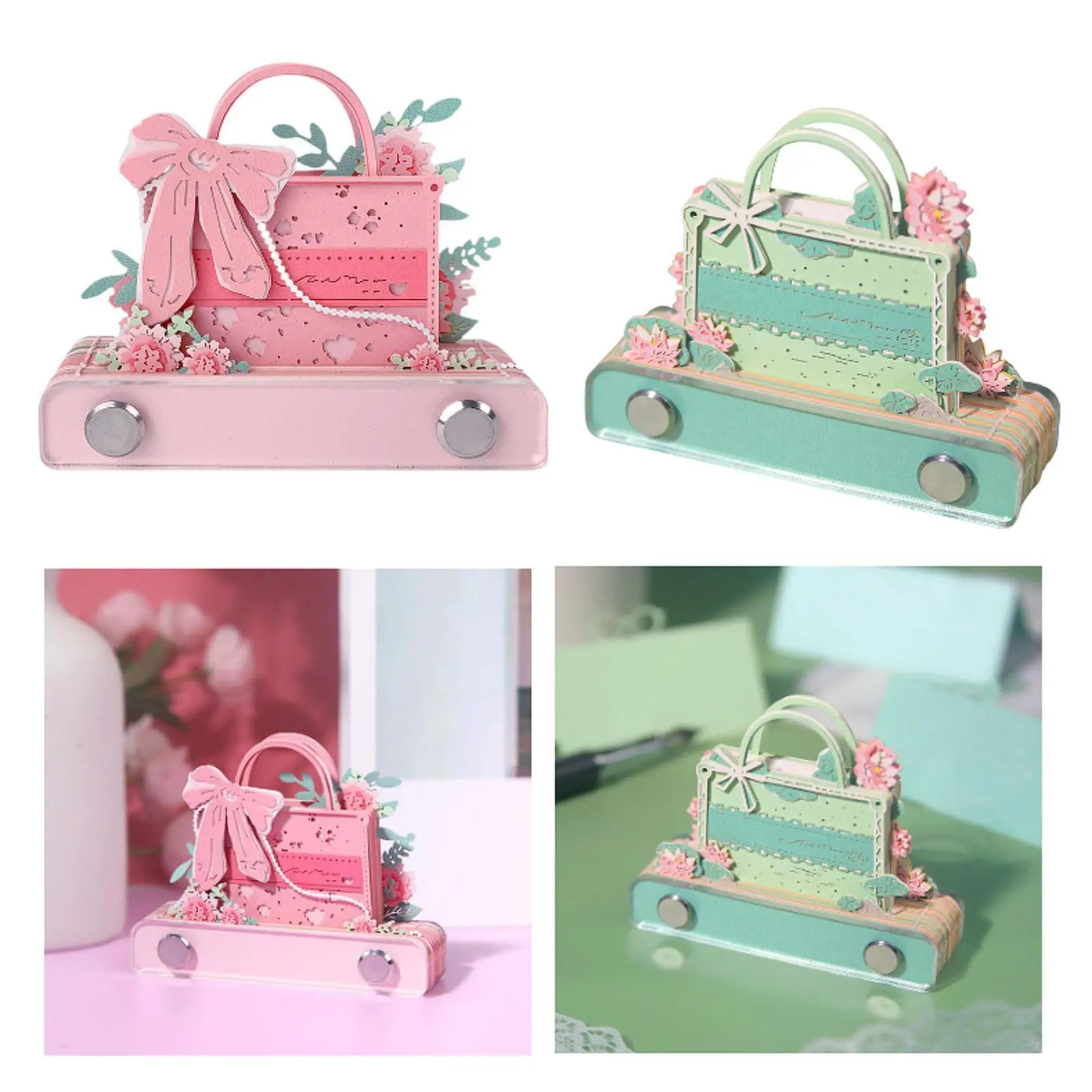 3D Memo Pads Note Bag Paper Craftwork Decoration Convenience Carving Sticky