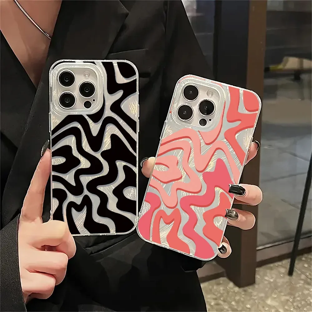 Luxury Laser Wave Pattern Phone Case For Samsung Galaxy S24 S25 Ultra S23 S22 Plus S21 FE A16 A15 A55 A54 A53 A35 A34 A33 Cover - náhled 6
