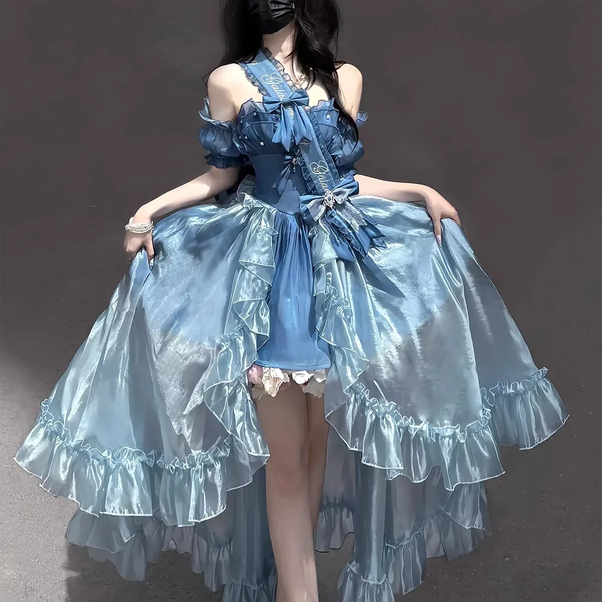 Original Sparkling Starlight Lolita Original Princess Dress Lolita Western Dress 2026 Female Hand Sleeve Dress Performance