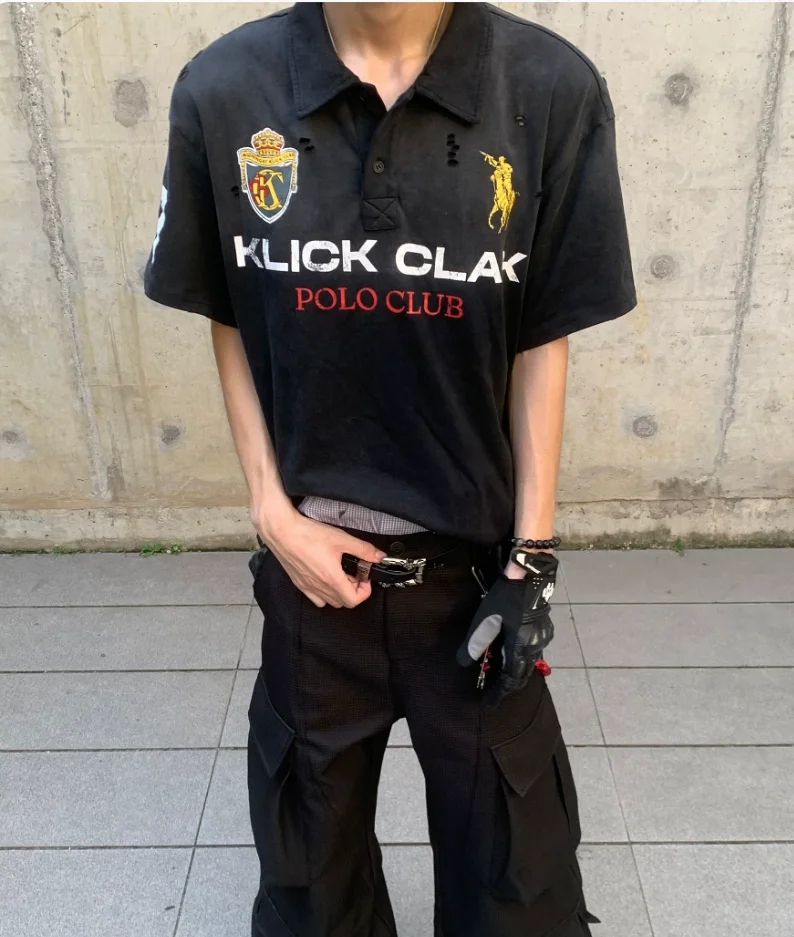 Printed Short Sleeved Polo Shirt 2026 Spring/Summer Men's Casual Fashion Shirt Sporty Short-Sleeve, Spring/Summer Couple Style