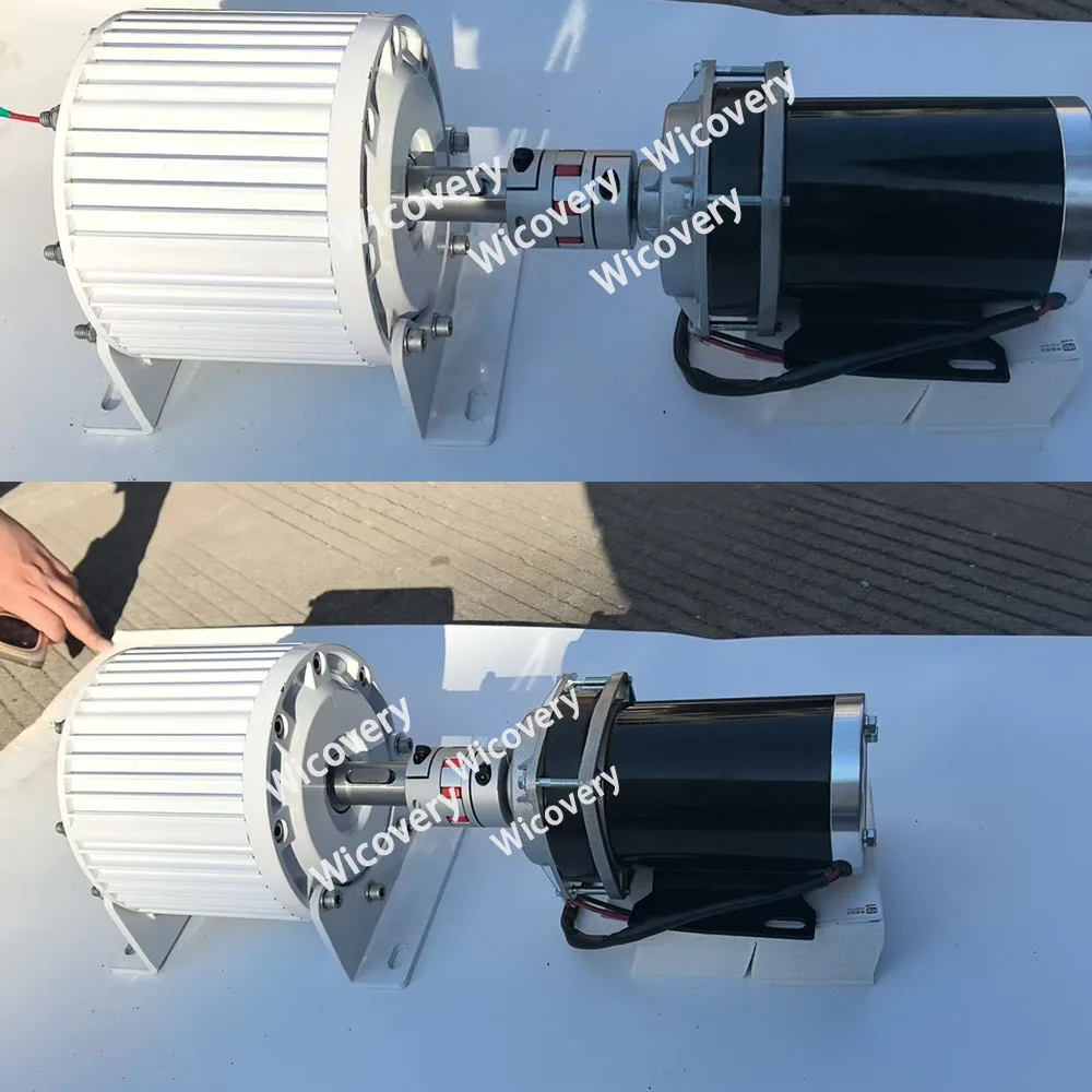 منخفضة الضوضاء 380 فولت 5000 واط 10KW 20KW 30KW مولد المغناطيس الدائم مع 48 فولت 60 فولت 24 فولت موتور تيار مباشر مجموعة كاملة نظام مولد الطاقة