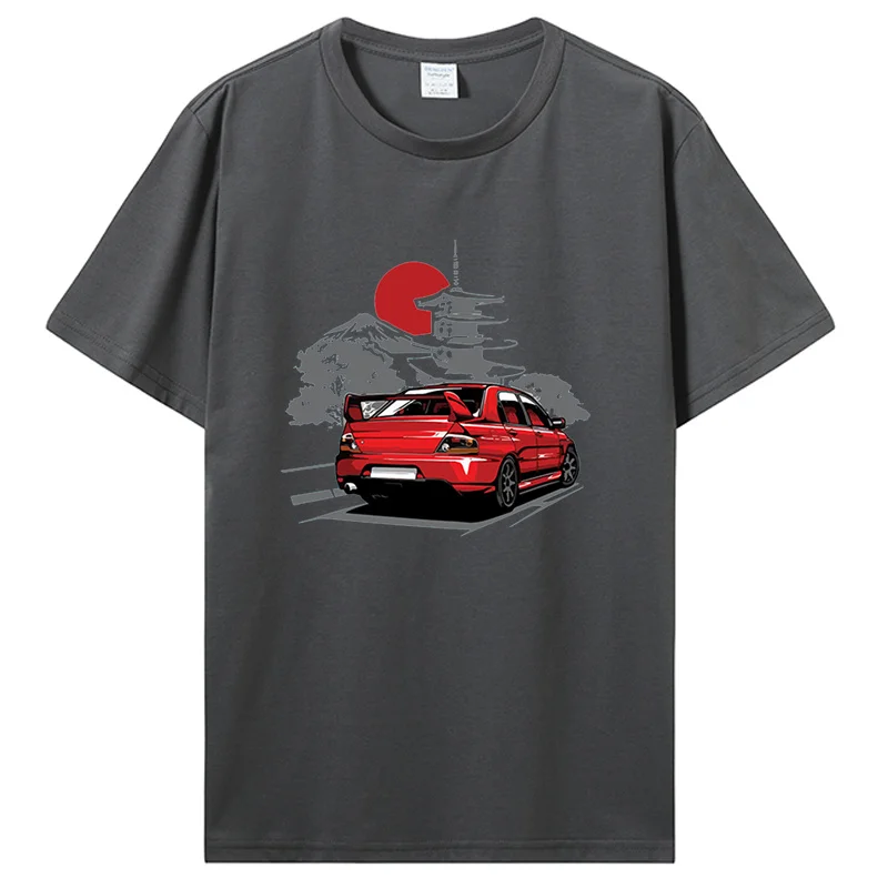 Initial D T-shirt Drift Japanese Car Mitsubishi Lancer Evolution Tshirt Clothing Summer Cotton Short Sleeve Tee Shirt Unisex Top