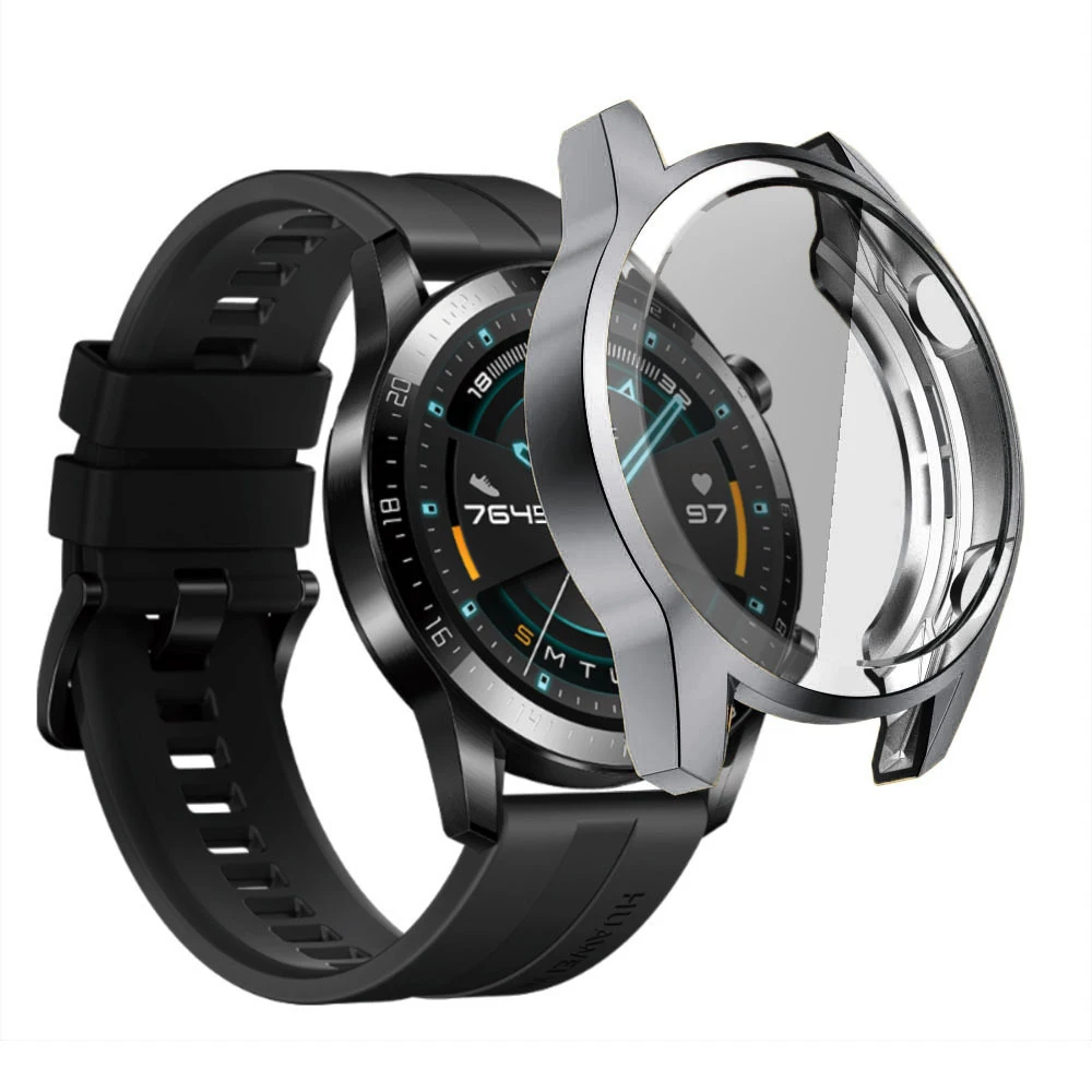 RYRA TPU Protective Case For Huawei Watch GT2 46mm Soft Full Screen Protection Watch Protector Cover Smart Watch Accessories