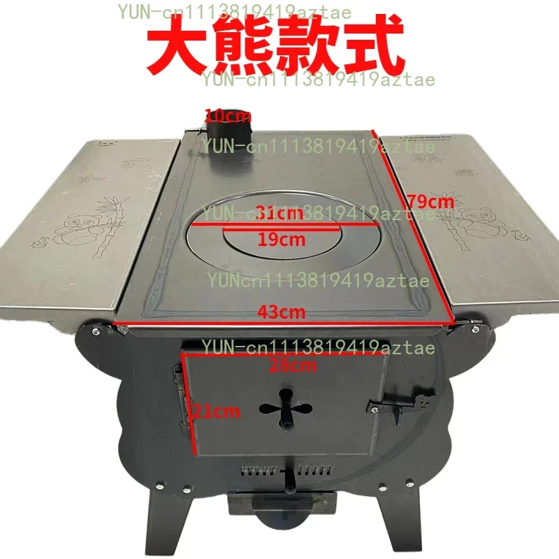 Household Multi‑Function Dual‑Fuel Stove, Firewood & Coal Burning Heater for Indoor, Outdoor and Rural Home Use