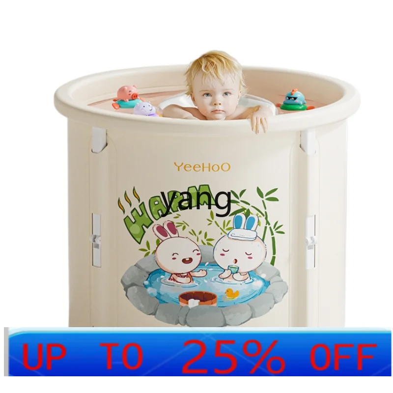 CX Baby Swimming Bucket Household Newborn Baby Child Adult Bath Barrel Large Foldable