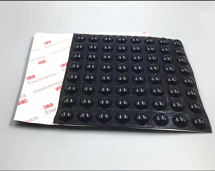 5x2 8*4 10*3 11*5mm black semicircle anti-skid Anti-collision Particles Silicone Protective MATS 3M Glue Self-adhesive