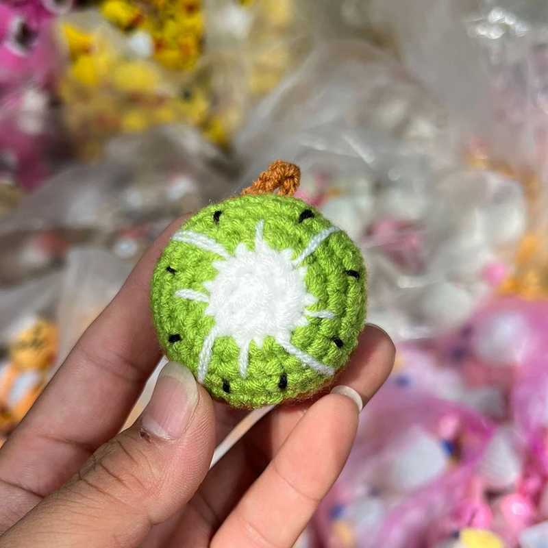 10PCS Handmade Knitted Fruit Pendant Finished Wool keychain Accessory Bag Pendant Handmade DIY Handbag Charms Gifts