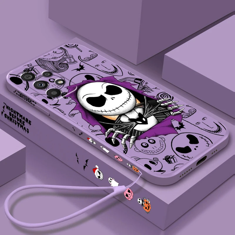 

Christmas Eve Skull Disney Liquid Left Rope For Samsung Note 20 10 A54 A31 A14 A03 A22 A34 A04 A24 A25 Ultra Plus 5G Cover