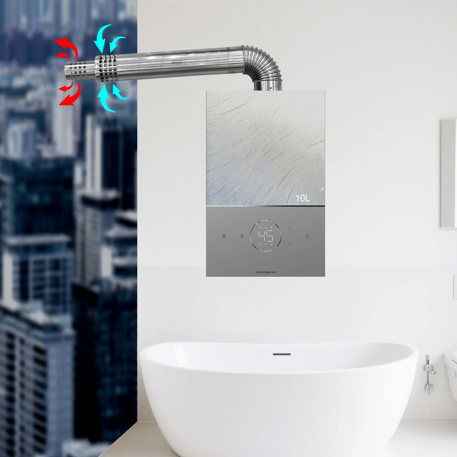 

10-литровые резервуары для воды из тонкой нержавеющей стали, оптовая продажа, индивидуальный или стандартный газовый водонагреватель Gizar различных характеристик