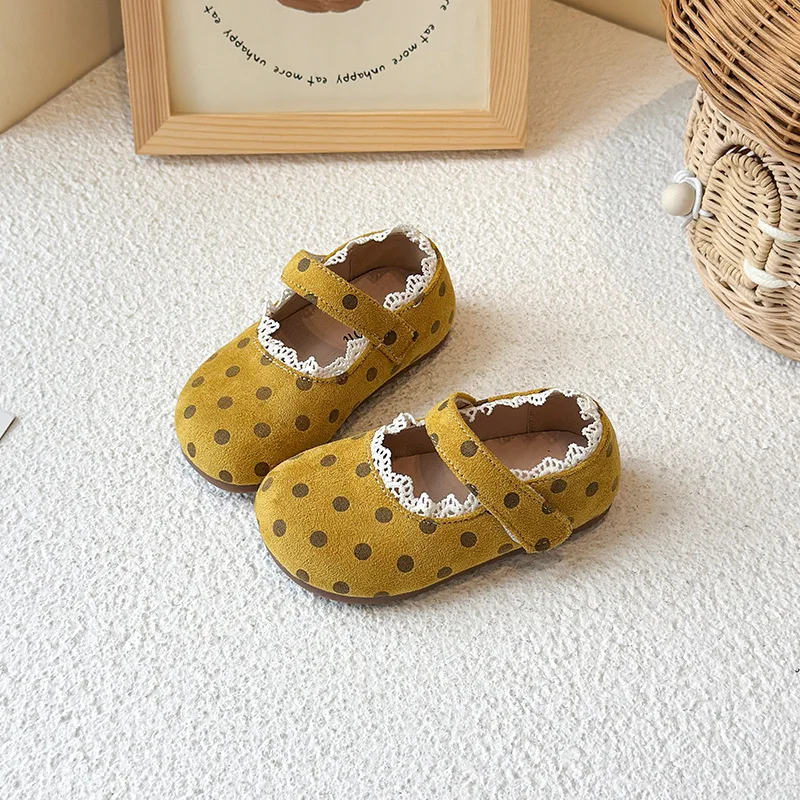 Girls PU Leather Shoes Spring Autumn New Children's Breathable Soft-soled School Student Loafer