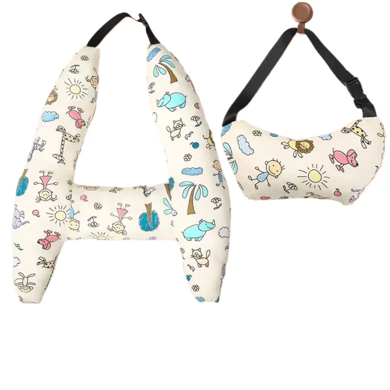 1PC Car Pillow for Adults & Kids Breathable Cotton Washable Travel Neck Pillow Cushion Support for Sleeping Baby Seat Headrest