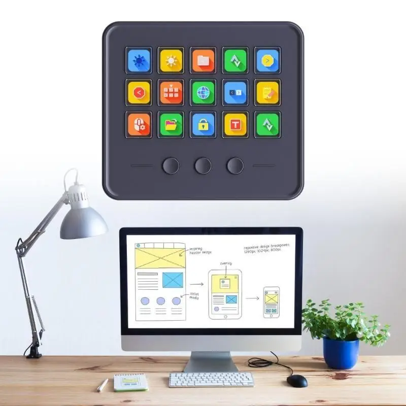 

Визуальная консоль с проводной клавиатурой международной версии 652F для многократного управления