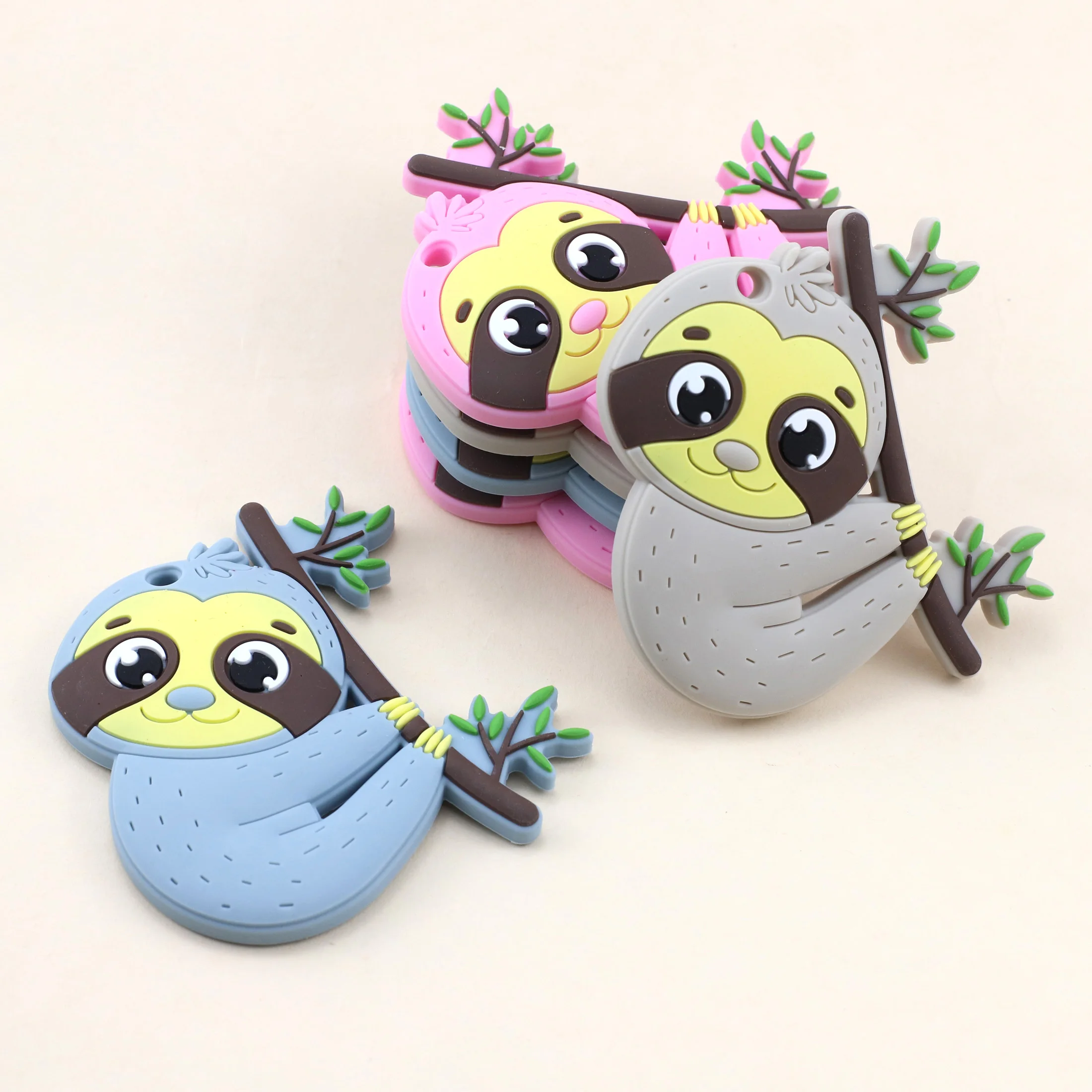 ของเล่นซิลิโคนทรงโคอาล่าการงอกของฟันสําหรับบดฟันเด็ก จับง่ายและของเล่นมือป้องกันอาหาร