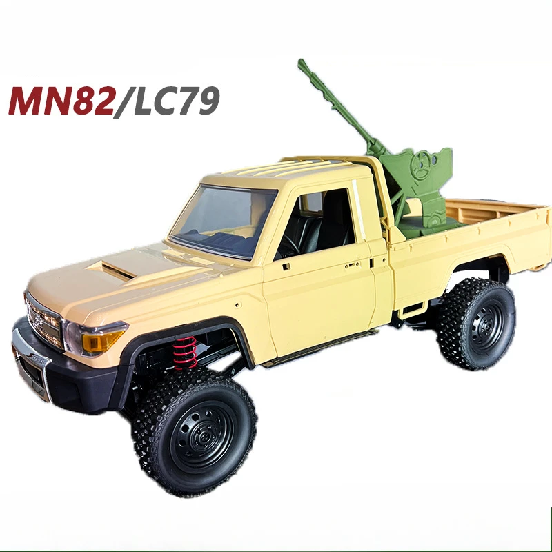 1:12 MN82 Pro Retro Rc Car with LED Lights Full-scale Simulation 4WD LC79 Remote Control Pickup Truck for Boy Adult Toy Gift