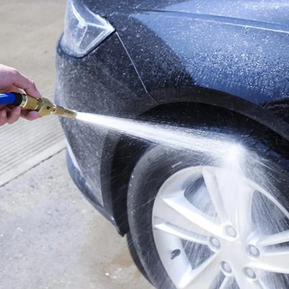 Premium Solid Copper Garden Hose Sprayer Water Nozzle Car Wash High Pressure Adjustable Spray Lawn Watering Irrigation Equipment
