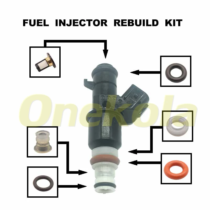 Fuel Injector Seal O-Ring Kit Seals Filters for 2005-11 Honda Accord CR-V Element 2.4 16450-RAA-A01